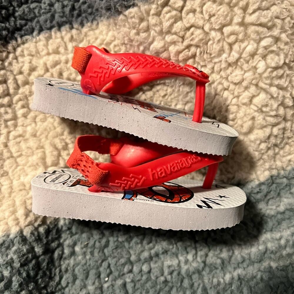 Havaianas Marvel Spider Man Toddler Sandals Size 5C EU 21 Flip Flops Red Kids - Picture 7 of 7